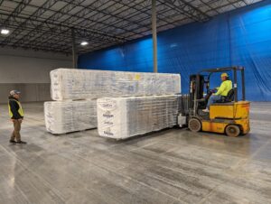 Cold Storage Warehouse Construction Project (Plainfield, Indiana)- Kingspan Unloading